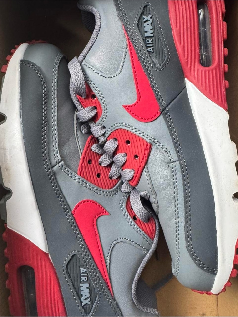 Nike Red and Cool Grey Shoe Box